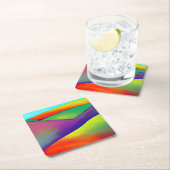 kühne Rainbow Hills Rechteckiger Pappuntersetzer (Vor Ort)