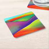 kühne Rainbow Hills Rechteckiger Pappuntersetzer (angewinkelt)