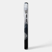 Kühne Raucher-Wirbel auf schwarz - Handy Case iPhone Hülle (Linke Seite)