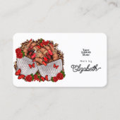 Kühne Red African American Nail Salon Design Visitenkarte (Vorderseite)