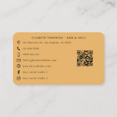 Kühne Red African American Nail Salon Design Visitenkarte (Rückseite)