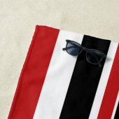 Kühne Red Black Stripes Beach Handtuch (Beispiel)