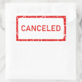 kühne Red CANCEE Notice Rechteckiger Aufkleber (Tasche)