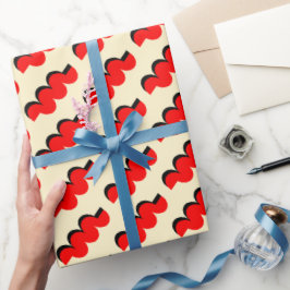 kühne Red Candy-Drehung Geschenkpapier