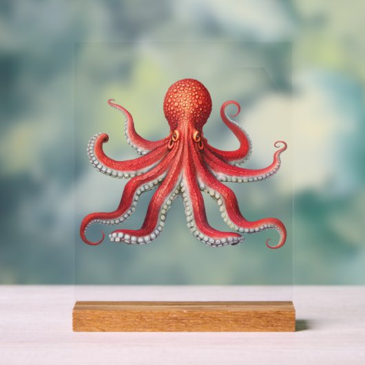 kühne, Red Octopus Desk Schild Ocean Inspiriert De (Neutral)