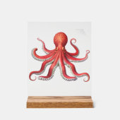 kühne, Red Octopus Desk Schild Ocean Inspiriert De (Vorderseite)