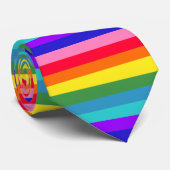 Kühne Regenbogen Streifen Neck Tie. Krawatte (Gerollt)