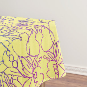 kühne, reiche Blüten Tischdecke