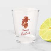 Kühne Retro Western Cowgirl Bachelorette Schnapsglas (Vorderseite)