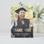 Kühne Retrofarben Abschluss danke Ihnen Foto (Stehend Vorderseite)