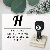 Kühne retromoderne Rücksendeadresse Gummistempel