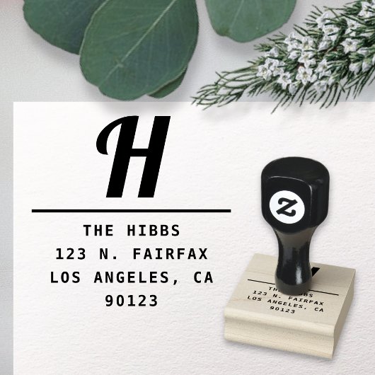 Kühne retromoderne Rücksendeadresse Gummistempel