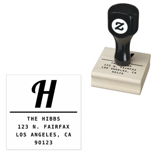 Kühne retromoderne Rücksendeadresse Gummistempel (Stempel)