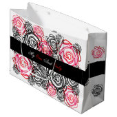 'Kühne Rose-meine einzige und nur' große Geschenkt Geschenktüte (Vorderseite Schrägansicht)