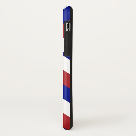 Kühne Rot, Weiß und Blaue Chevronen Case-Mate iPhone Hülle (Hinten/Links)