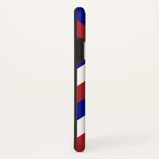 Kühne Rot, Weiß und Blaue Chevronen Case-Mate iPhone Hülle (Hinten/Rechts)