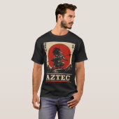 kühne rote Sun Aztec-Kriegerkultur T-Shirt (Vorne ganz)