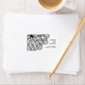 Kühne Rücksendeadressen-Aufkleber der Schwarz-weiß Adressaufkleber (Insitu)