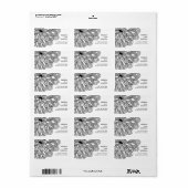 Kühne Rücksendeadressen-Aufkleber der Schwarz-weiß Adressaufkleber (Vorne)