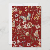 kühne rustikale Wildblume Floral Baby Geburtstag Einladung (Rückseite)