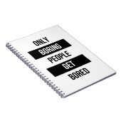 Kühne Sarazsche Zitat NUR langweilige Menschen lan Notizblock (Rechte Seite)