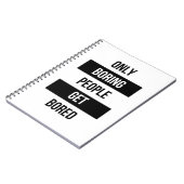 Kühne Sarazsche Zitat NUR langweilige Menschen lan Notizblock (Linke Seite)