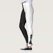 Kühne Schachkönigin Schwarz-Weiß Leggings (Links)