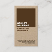 Kühne Schlichte Berufliche Minimalistische Custom Visitenkarte (Vorderseite)