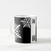 kühne Schneeflocke Schwarz-Weiß-Werbebelohnung Kaffeetasse (Vorderseite Links)
