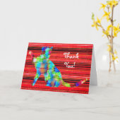 Kühne schöne Cat Art Danke Karte (Gelbe Blume)