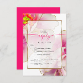Kühne schöne Scarlet Peony Auswahl RSVP Karte