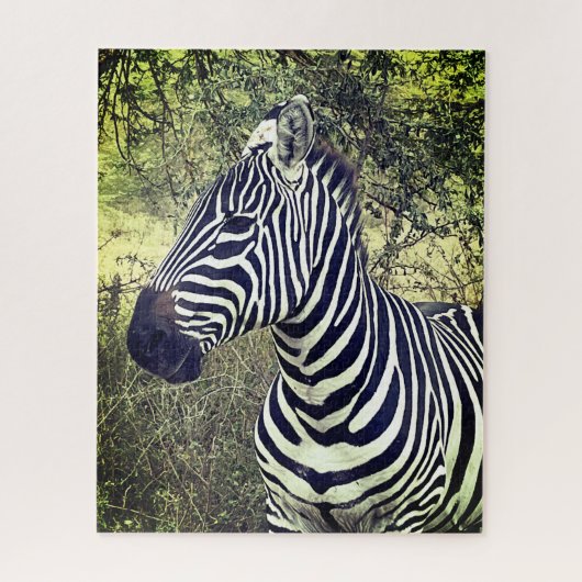 Kühne schöne Schwarz und Weiß Zebra Kenya Puzzle (Vertikal)