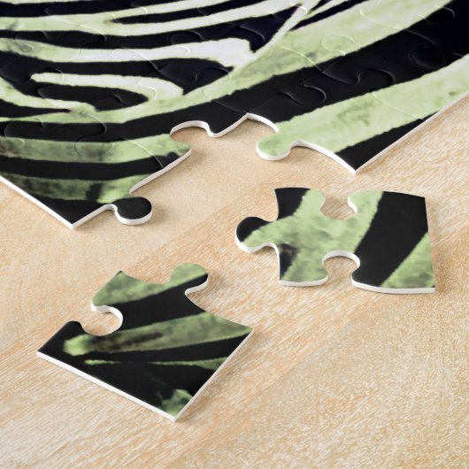 Kühne schöne Schwarz und Weiß Zebra Kenya Puzzle (Seite)