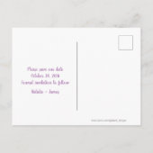 Kühne Schriftart Foto Save the Date! Ankündigungspostkarte (Rückseite)