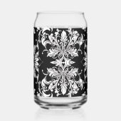 kühne, schwarze botanische Gestaltung: Die atember Dosenglas (Rückseite)