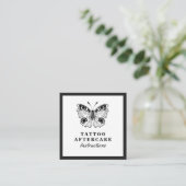 Kühne Schwarzer Schmetterling Tattoo Aftercare Ins Quadratische Visitenkarte (Stehend Vorderseite)