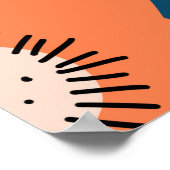 Kühne skandinavische Blumenmuster: nahtlose Dekora Poster (Ecke)