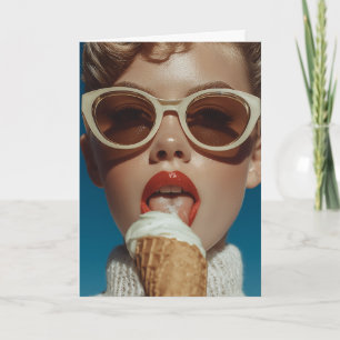 kühne Sommereiscreme-Stil Einladung