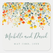 kühne Sommerkleidung Quadratischer Aufkleber (Vorderseite)