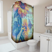 Kühne Sonnenblume Butterfly Rustikales Ephemerial Duschvorhang (Beispiel)