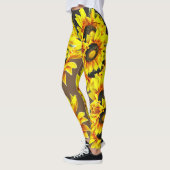 Kühne Sonnenblumen-Leggings Leggings (Links)