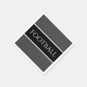 Kühne Sporty Dark Gray White Black Large Football Serviette (Ecke)