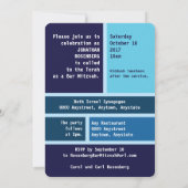 kühne Star von David Bar Mitzvah Einladung (Rückseite)