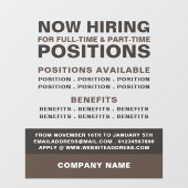 kühne Stellenausschreibung Stellenausschreibung Fensteraufkleber (Blatt)