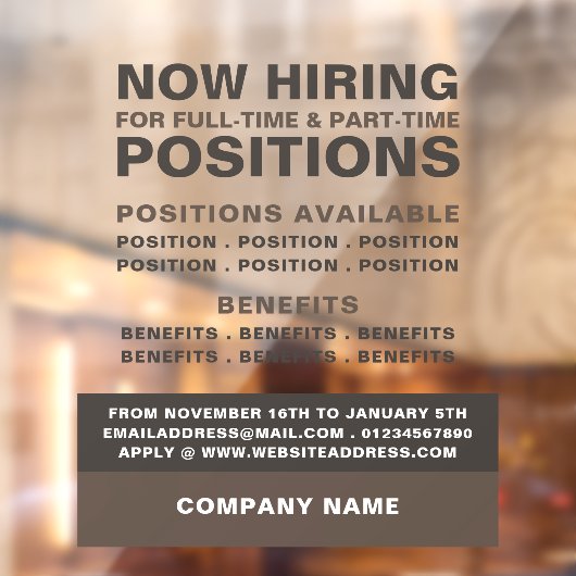 kühne Stellenausschreibung Stellenausschreibung Fensteraufkleber (Blatt 2)