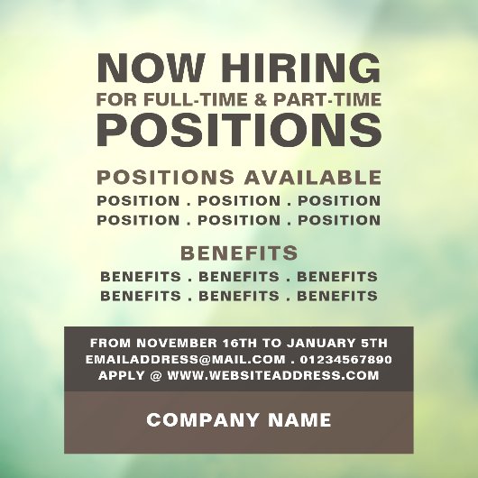 kühne Stellenausschreibung Stellenausschreibung Fensteraufkleber (Blatt 3)