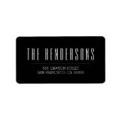 kühne, stilvolle Moderne Minimalistisch Adressaufkleber (Vorne)