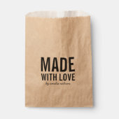 Kühne stilvolle Rustikale Made mit Liebe Geschenktütchen (Vorderseite)