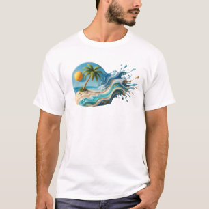 Kühne STRAND ABSTRACT Kunstdrucke T-Shirt