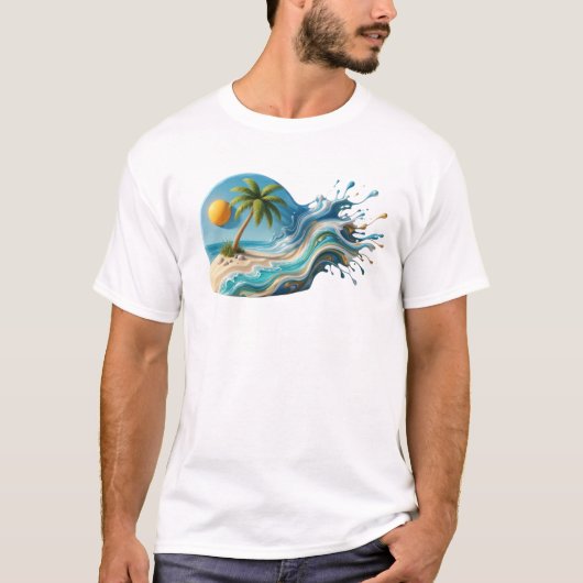 Kühne STRAND ABSTRACT Kunstdrucke T-Shirt (Vorderseite)